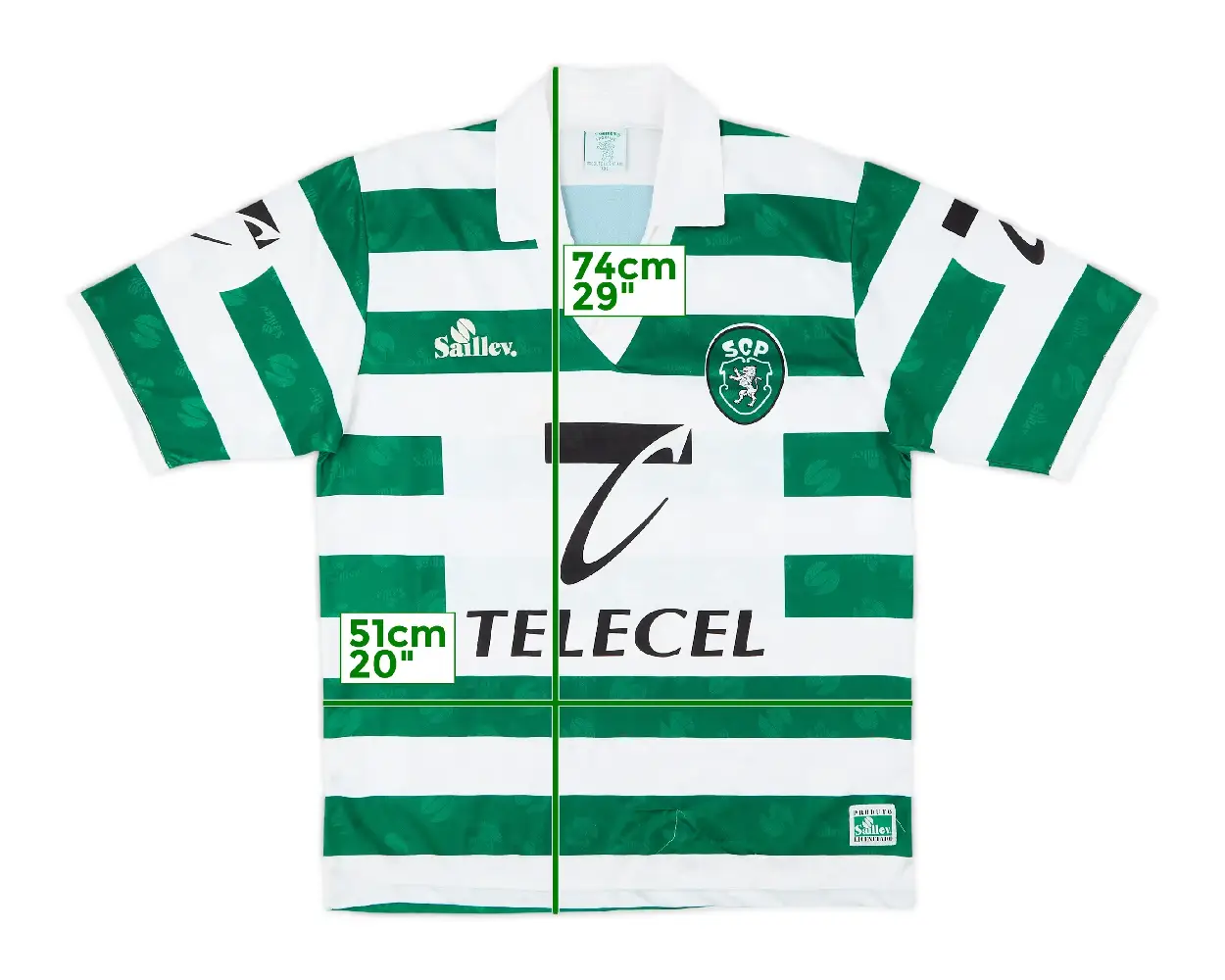 Soccer3 Sporting Lisbon 1995 96 Sporting Cp Saillev Home Shirt (1)